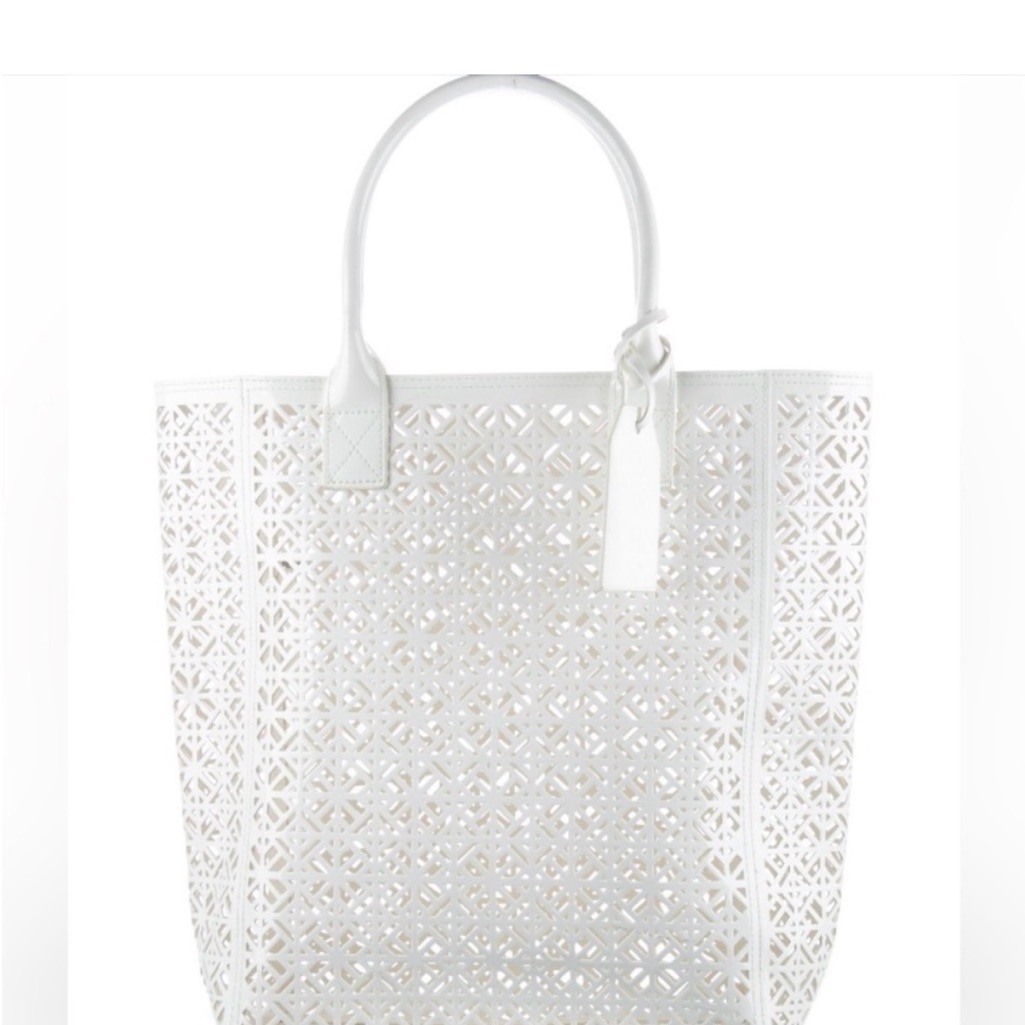 Torture Burch Elegant White Tote Bag
